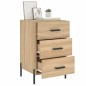 vidaXL Mesita de noche madera de ingeniería roble Sonoma 40x40x66 cm