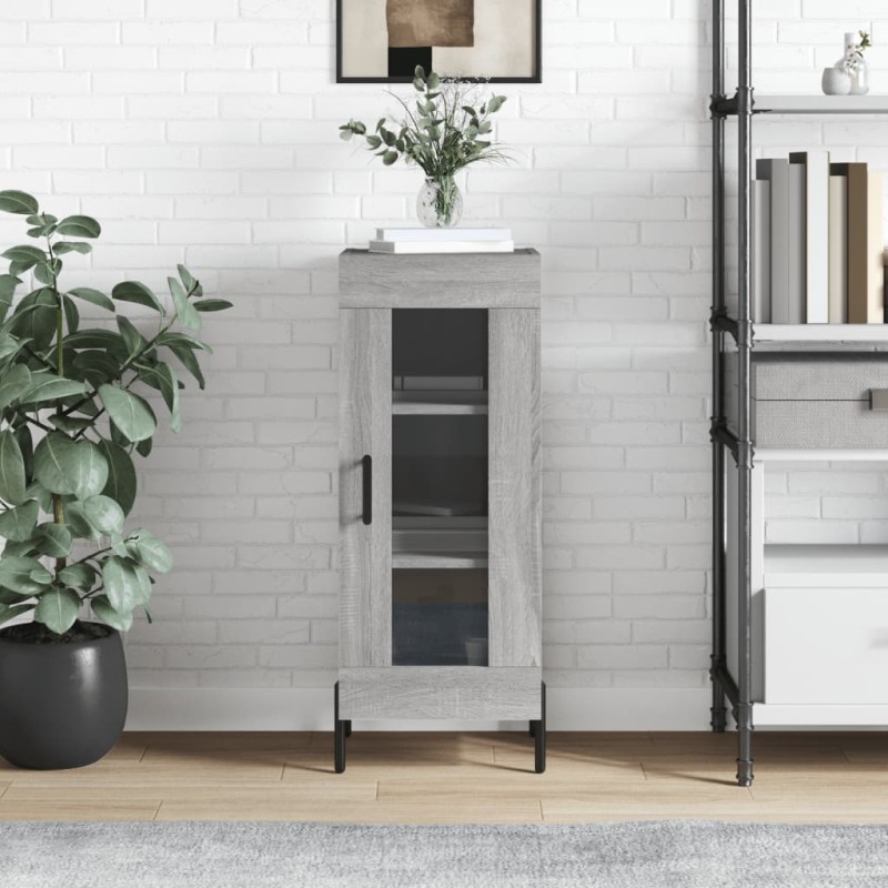 vidaXL Aparador madera de ingeniería gris Sonoma 34,5x34x90 cm vidaXL Aparador madera de ingeniería gris Sonoma 34,5x34x90 cm