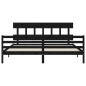 vidaXL Estructura de cama con cabecero madera maciza negro 200x200 cm vidaXL Estructura de cama con cabecero madera maciza negro 200x200 cm