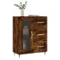 vidaXL Aparador de madera de ingeniería roble ahumado 69,5x34x90 cm vidaXL Aparador de madera de ingeniería roble ahumado 69,5x34x90 cm