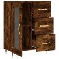 vidaXL Aparador de madera de ingeniería roble ahumado 69,5x34x90 cm vidaXL Aparador de madera de ingeniería roble ahumado 69,5x34x90 cm