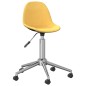 vidaXL Sillas de comedor giratorias 2 uds tela amarillo mostaza