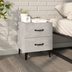 vidaXL Mesita de noche gris hormigón 40x35x47,5 cm