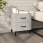 vidaXL Mesita de noche gris hormigón 40x35x47,5 cm vidaXL Mesita de noche gris hormigón 40x35x47,5 cm