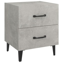 vidaXL Mesita de noche gris hormigón 40x35x47,5 cm