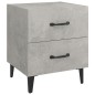 vidaXL Mesita de noche gris hormigón 40x35x47,5 cm vidaXL Mesita de noche gris hormigón 40x35x47,5 cm