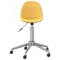 vidaXL Sillas de comedor giratorias 2 uds tela amarillo mostaza