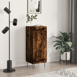 vidaXL Aparador madera de ingeniería roble ahumado 34,5x34x90 cm