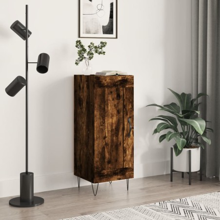 vidaXL Aparador madera de ingeniería roble ahumado 34,5x34x90 cm