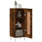 vidaXL Aparador madera de ingeniería roble ahumado 34,5x34x90 cm vidaXL Aparador madera de ingeniería roble ahumado 34,5x34x90 cm