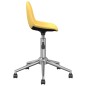 vidaXL Sillas de comedor giratorias 2 uds tela amarillo mostaza