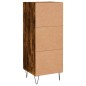 vidaXL Aparador madera de ingeniería roble ahumado 34,5x34x90 cm vidaXL Aparador madera de ingeniería roble ahumado 34,5x34x90 cm