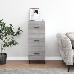 vidaXL Aparador madera de ingeniería gris Sonoma 34,5x34x90 cm