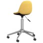 vidaXL Sillas de comedor giratorias 2 uds tela amarillo mostaza