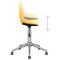vidaXL Sillas de comedor giratorias 2 uds tela amarillo mostaza