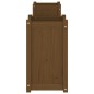 vidaXL Banco con jardineras madera maciza pino marrón miel 180x36x63cm