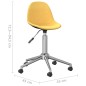vidaXL Sillas de comedor giratorias 2 uds tela amarillo mostaza