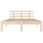 vidaXL Estructura de cama madera maciza 120x200 cm