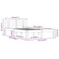 vidaXL Estructura de cama madera maciza 120x200 cm
