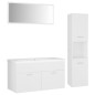 vidaXL Juego de muebles de baño madera de ingeniería blanco vidaXL Juego de muebles de baño madera de ingeniería blanco