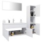 vidaXL Juego de muebles de baño madera de ingeniería blanco vidaXL Juego de muebles de baño madera de ingeniería blanco