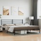 vidaXL Estructura de cama con cabecero metal negro 183x213 cm vidaXL Estructura de cama con cabecero metal negro 183x213 cm
