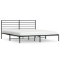 vidaXL Estructura de cama con cabecero metal negro 183x213 cm vidaXL Estructura de cama con cabecero metal negro 183x213 cm