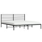 vidaXL Estructura de cama con cabecero metal negro 183x213 cm vidaXL Estructura de cama con cabecero metal negro 183x213 cm