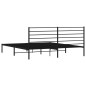 vidaXL Estructura de cama con cabecero metal negro 183x213 cm vidaXL Estructura de cama con cabecero metal negro 183x213 cm
