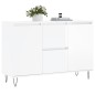 vidaXL Aparador de madera de ingeniería blanco brillante 104x35x70 cm vidaXL Aparador de madera de ingeniería blanco brillante 104x35x70 cm
