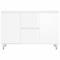 vidaXL Aparador de madera de ingeniería blanco brillante 104x35x70 cm vidaXL Aparador de madera de ingeniería blanco brillante 104x35x70 cm