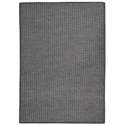 vidaXL Alfombra de exterior de tejido plano gris 140x200 cm