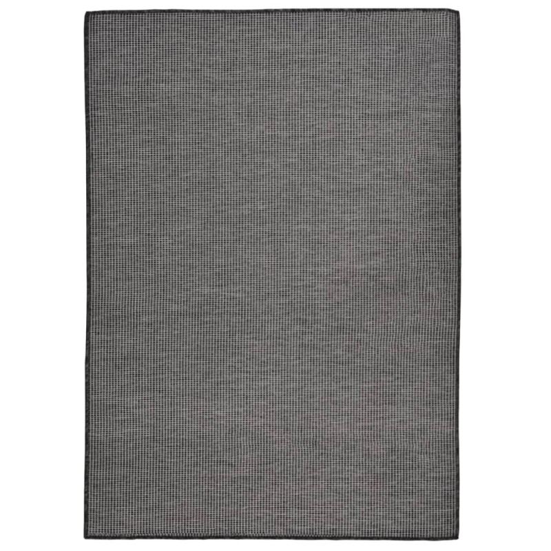 vidaXL Alfombra de exterior de tejido plano gris 140x200 cm