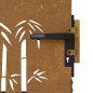 vidaXL Puerta de jardín acero corten diseño bambú 85x125 cm vidaXL Puerta de jardín acero corten diseño bambú 85x125 cm