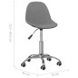 vidaXL Sillas de comedor giratorias 2 unidades tela gris claro