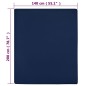 vidaXL Sábanas bajeras jersey 2 uds algodón azul marino 140x200 cm vidaXL Sábanas bajeras jersey 2 uds algodón azul marino 140x200 cm