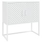 vidaXL Aparador de acero blanco 75x35x75 cm vidaXL Aparador de acero blanco 75x35x75 cm