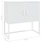 vidaXL Aparador de acero blanco 75x35x75 cm vidaXL Aparador de acero blanco 75x35x75 cm