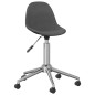 vidaXL Sillas de comedor giratorias 2 unidades tela gris oscuro