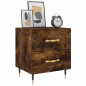 vidaXL Mesita noche 2 uds madera ingeniería roble ahumado 40x35x47,5cm vidaXL Mesita noche 2 uds madera ingeniería roble ahumado 40x35x47,5cm