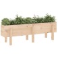 vidaXL Arriate elevado de jardín madera maciza de pino 121x30x38 cm vidaXL Arriate elevado de jardín madera maciza de pino 121x30x38 cm