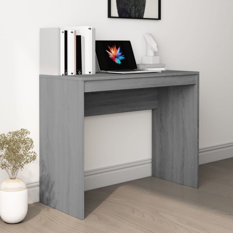 vidaXL Escritorio de madera contrachapada gris Sonoma 90x40x72 cm vidaXL Escritorio de madera contrachapada gris Sonoma 90x40x72 cm