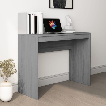 vidaXL Escritorio de madera contrachapada gris Sonoma 90x40x72 cm
