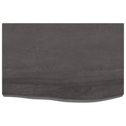 vidaXL Estante pared madera roble tratada marrón oscuro 60x40x(2-6) cm
