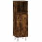 vidaXL Armario de baño madera contrachapada roble ahumado 30x30x100 cm vidaXL Armario de baño madera contrachapada roble ahumado 30x30x100 cm