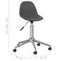 vidaXL Sillas de comedor giratorias 2 unidades tela gris oscuro