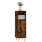 vidaXL Armario de baño madera contrachapada roble ahumado 30x30x100 cm vidaXL Armario de baño madera contrachapada roble ahumado 30x30x100 cm