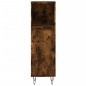 vidaXL Armario de baño madera contrachapada roble ahumado 30x30x100 cm vidaXL Armario de baño madera contrachapada roble ahumado 30x30x100 cm