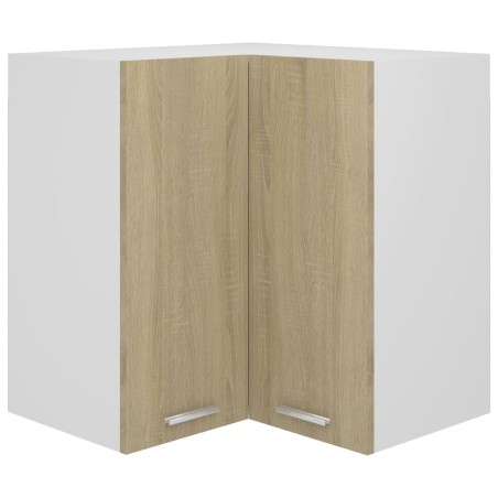 vidaXL Armario colgante esquina madera de ingeniería roble 57x57x60 cm