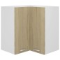 vidaXL Armario colgante esquina madera de ingeniería roble 57x57x60 cm
